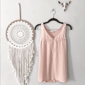 3/$20 •Rose gold zipper tank•